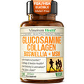 Vimerson Health Glucosamine Chondroitin MSM with Collagen Peptides – Joint Support, Hair Skin Nails | 120 Caps | FSA Eligible