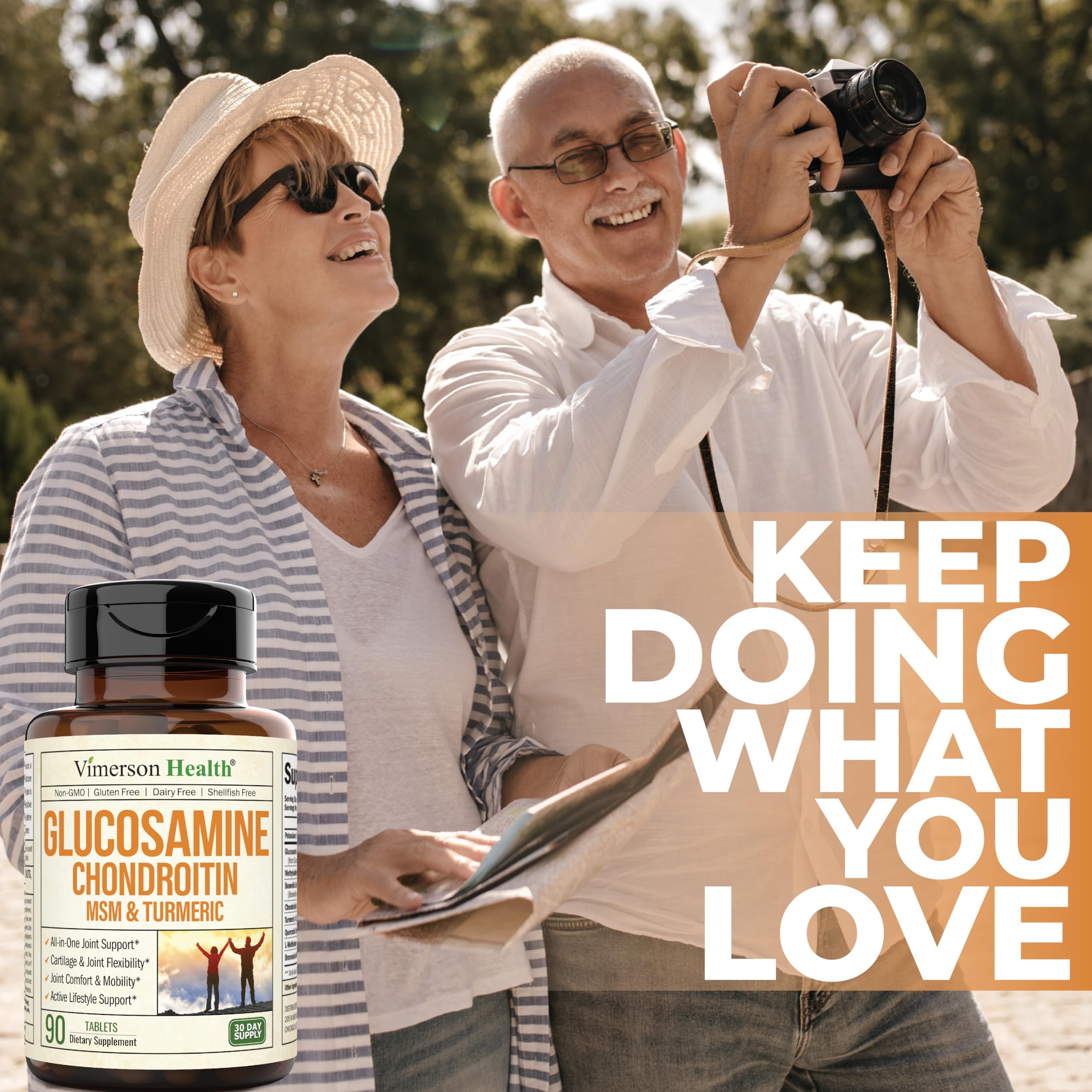 Vimerson Health Glucosamine Chondroitin MSM packaging conveys quality and care.