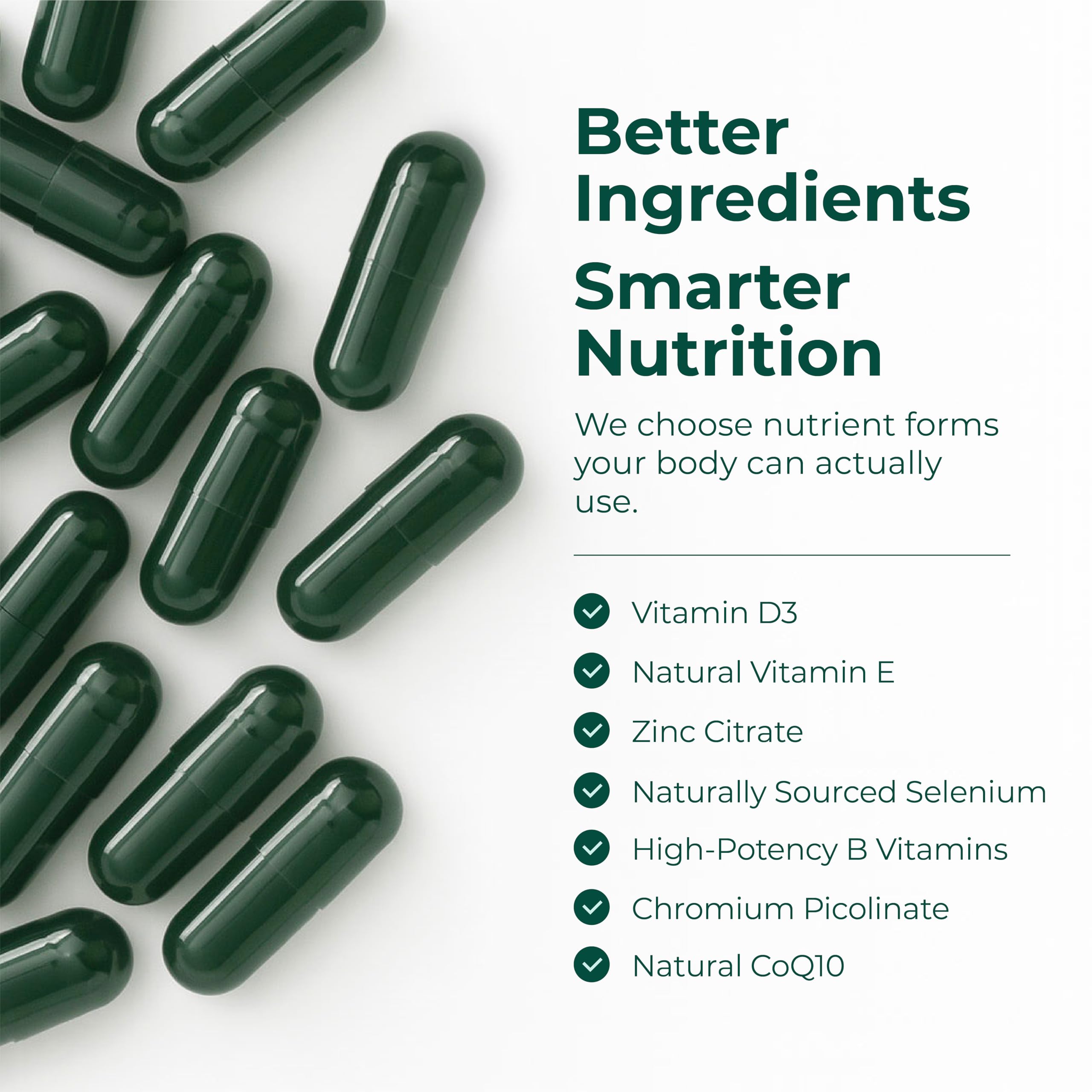 Vimerson Health Men Multivitamin label detail highlights vitamin D3 and zinc