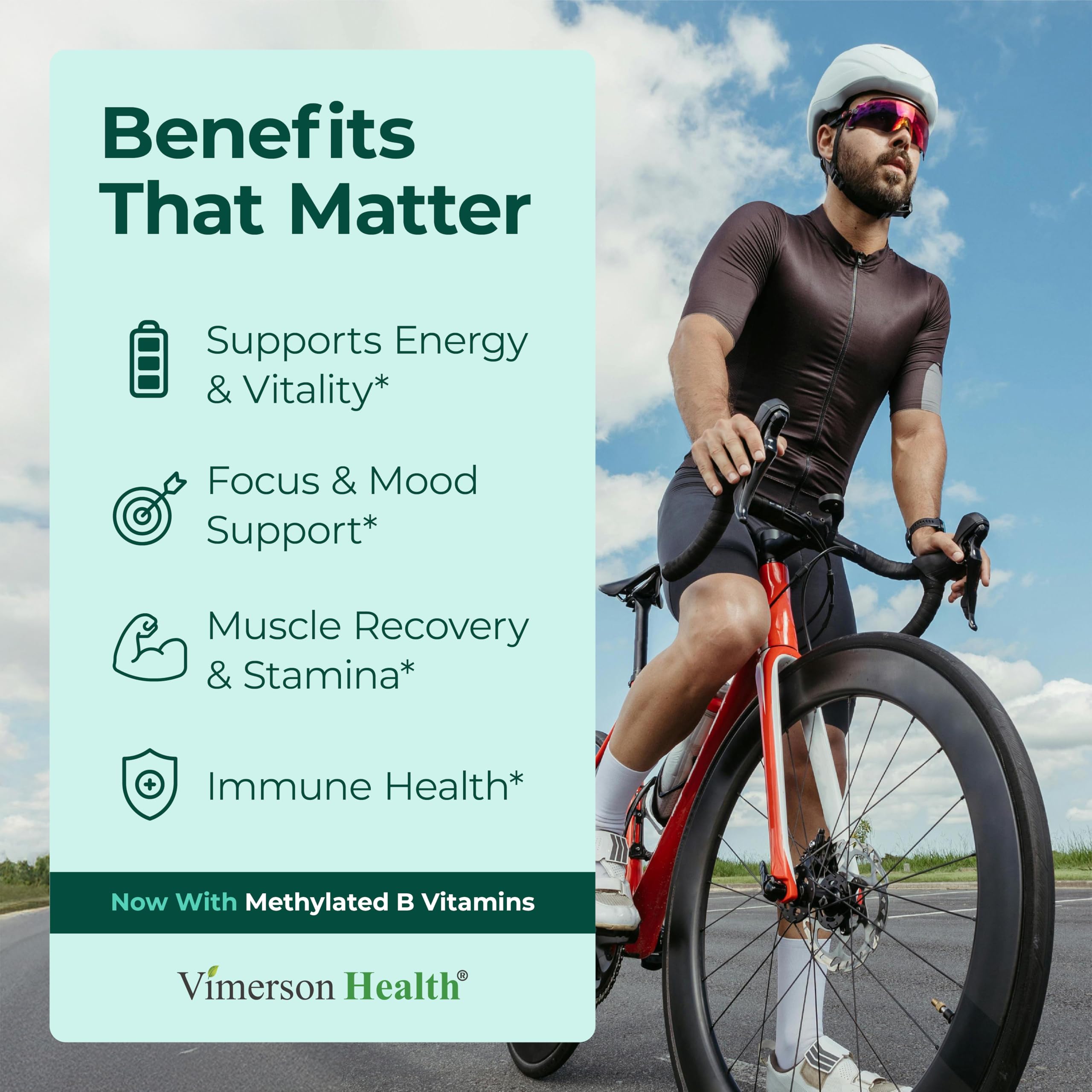 Vimerson Health Men’s Multivitamin bottle closeup highlights bioavailable ingredients for absorption.