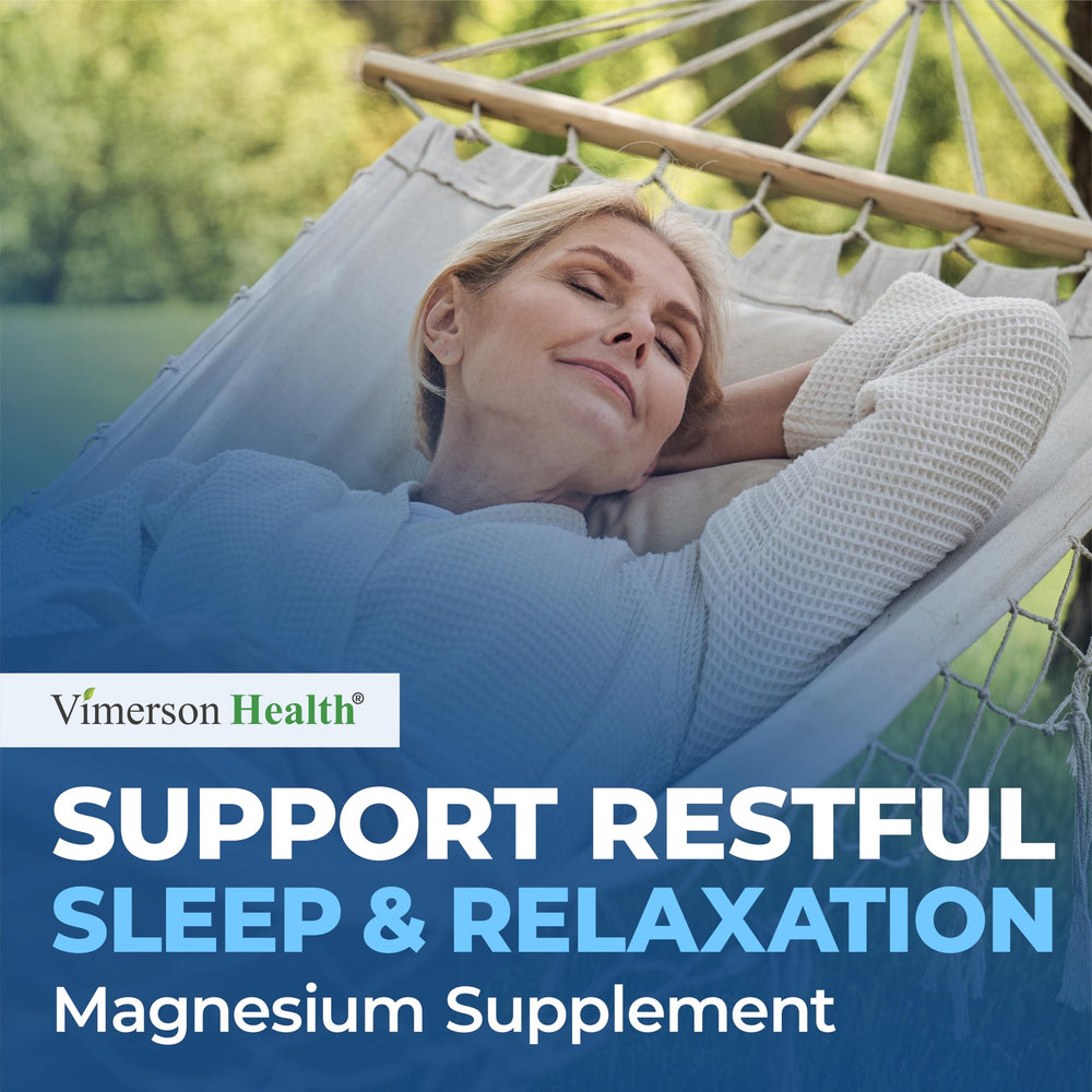 Vimerson Health Magnesium Glycinate 200mg capsules for daily use and steady intake.