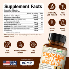 Vimerson Health quercetin bromelain boswellia capsules for joint relief potential.