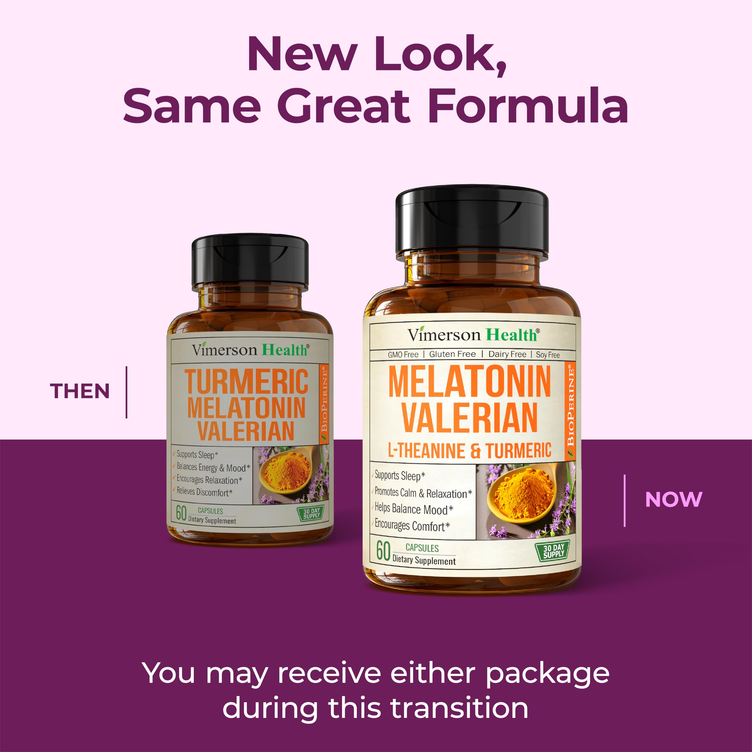 Third-party testing seal on Vimerson Health packaging for purity.