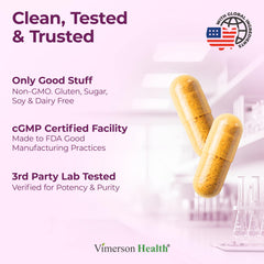 Turmeric curcumin with ginger and black pepper in Vimerson Health formula.