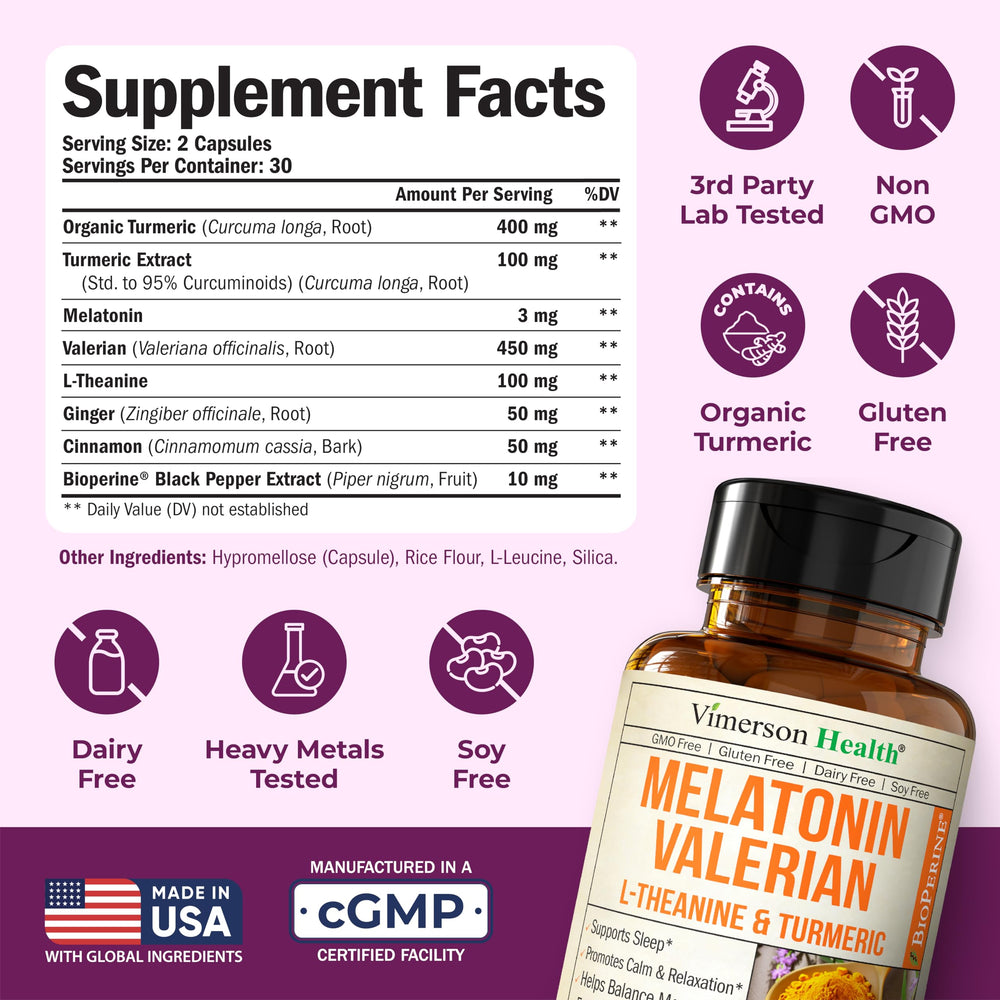 Vimerson Health Turmeric Curcumin Ginger bottle supports joint comfort and daily vitality
