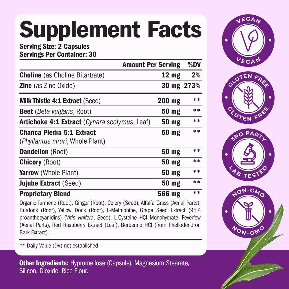 Vimerson Health liver cleanse featuring artichoke extract for botanical balance.