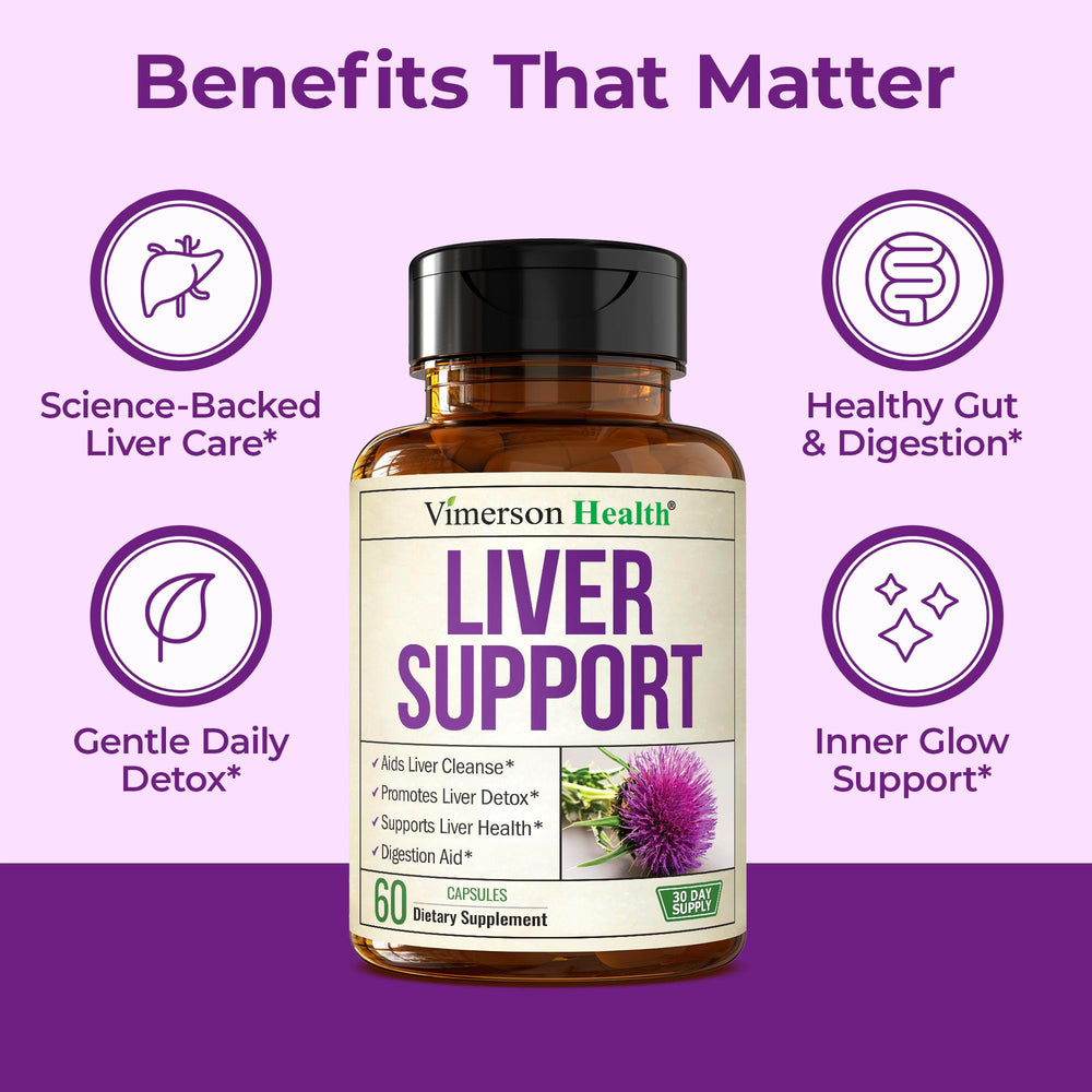 Vimerson Health capsules close-up showing vegan formula for gentle detox.