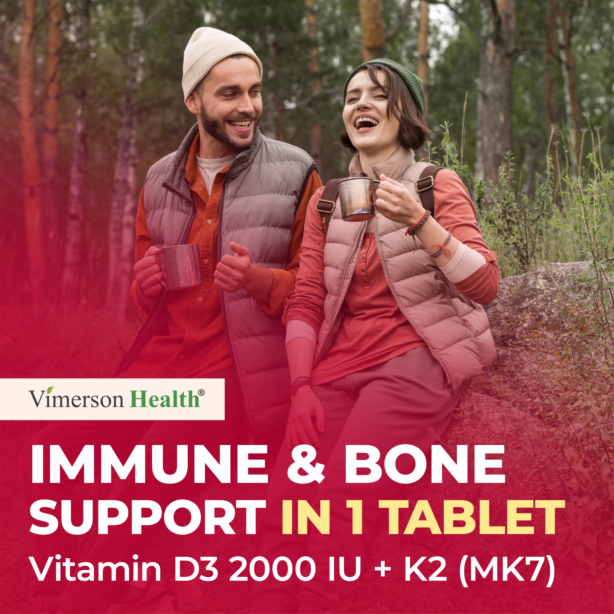 Vimerson Health bottle in lifestyle scene supporting active living.