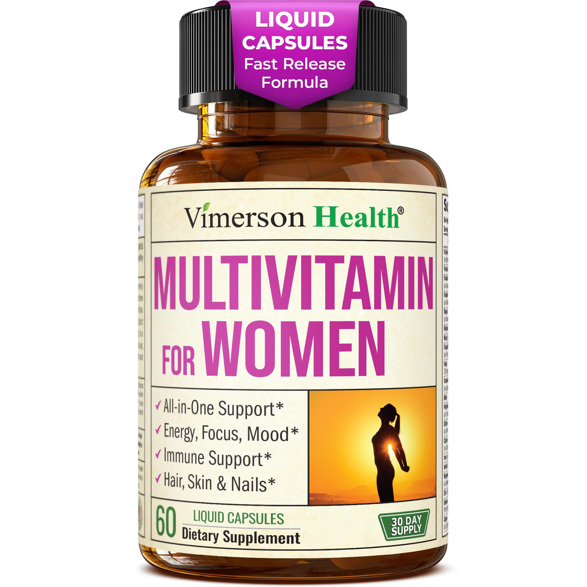 Vimerson Health Women's Multivitamin bottle front for daily wellness.
