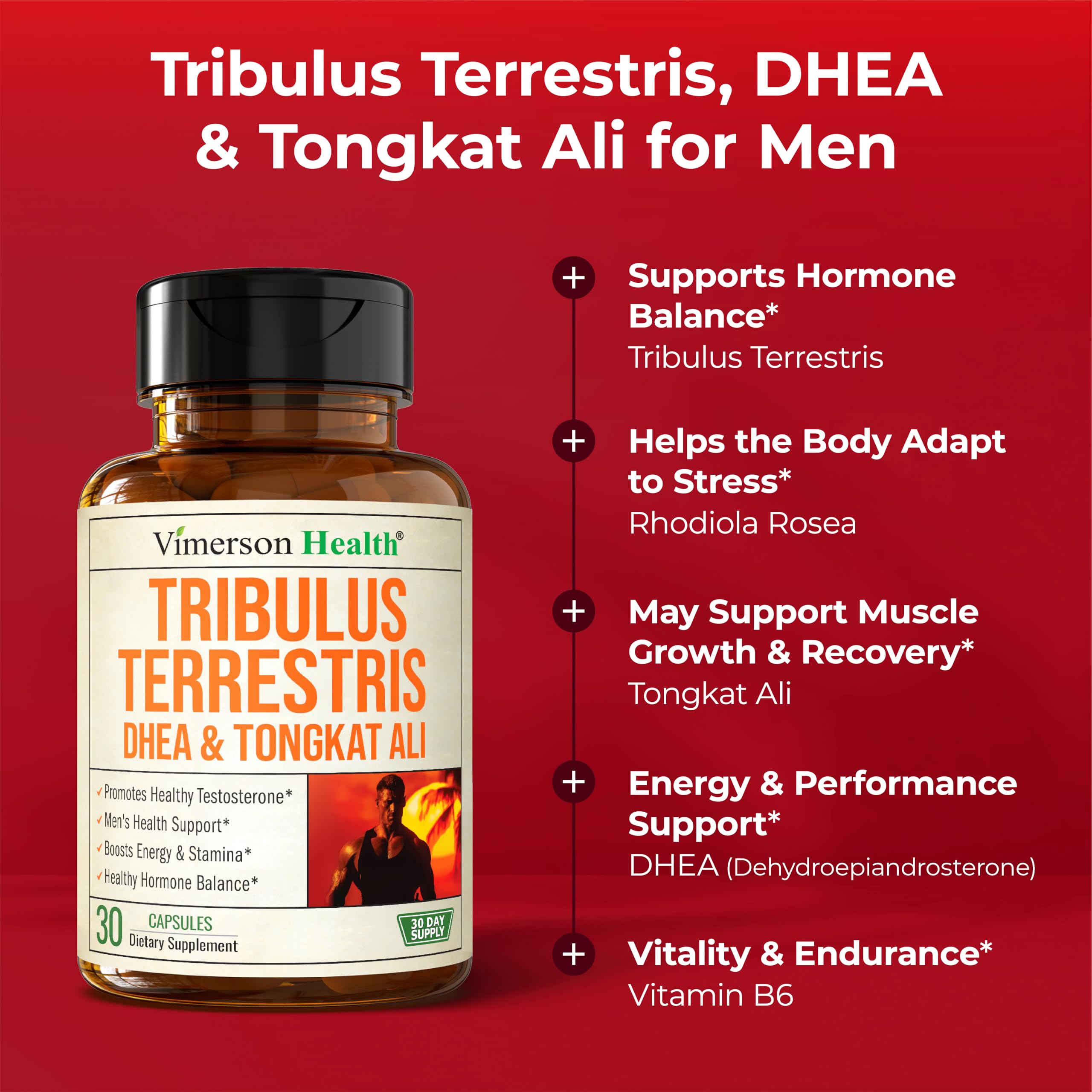 Zinc and magnesium bottle promotes muscle support and recovery.