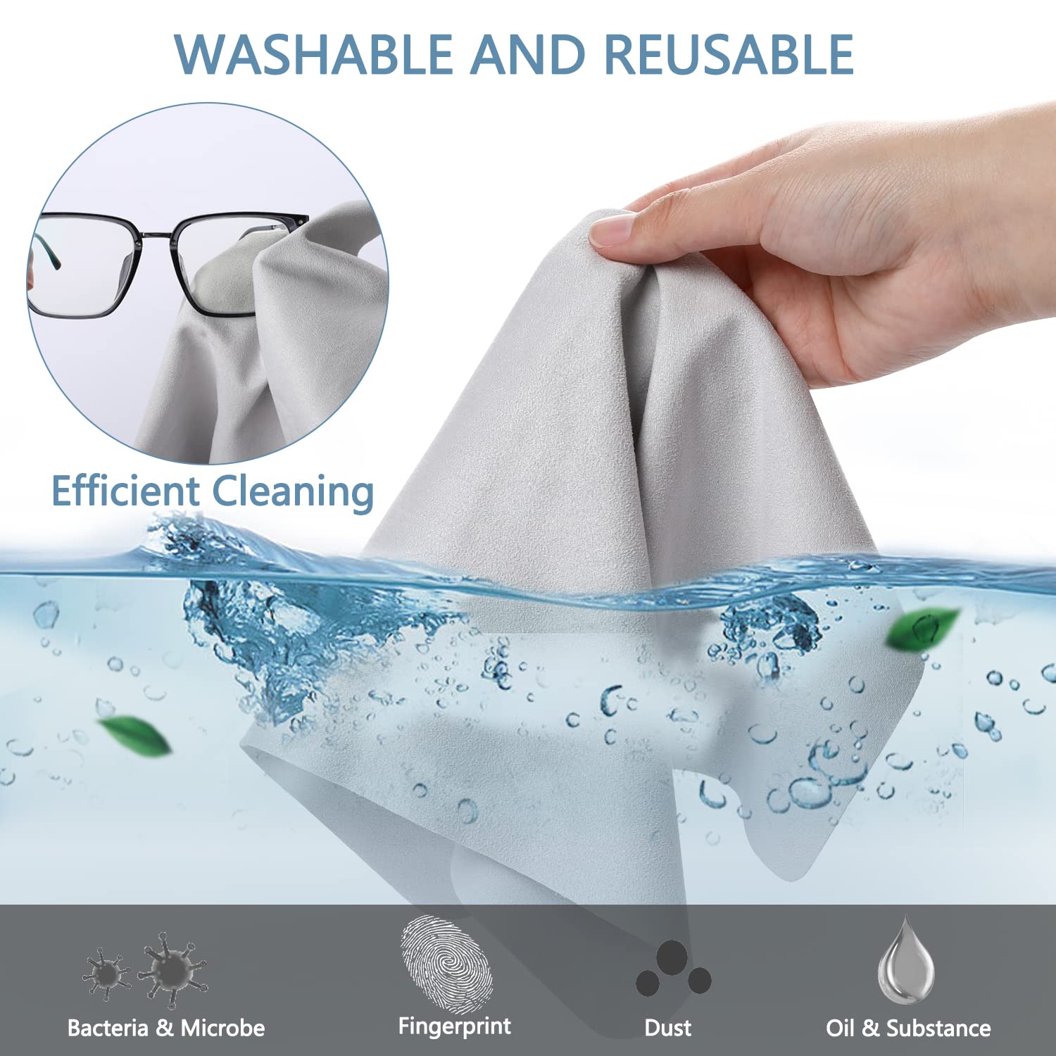 Vin Beauty screen cleaning cloth 12x12 for smudge-free screens and glare reduction.