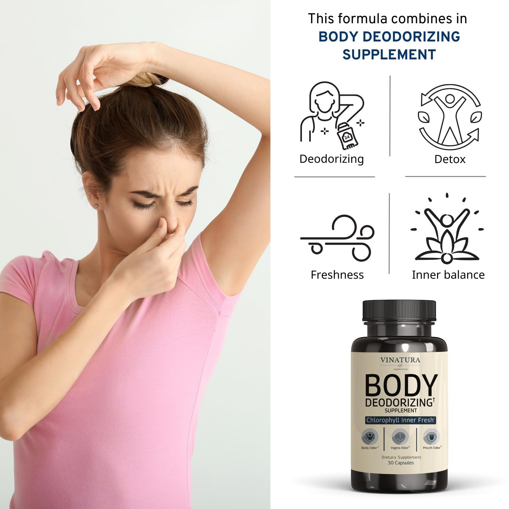 VINATURA parsley peppermint capsules for a refreshing breath and gentle support.