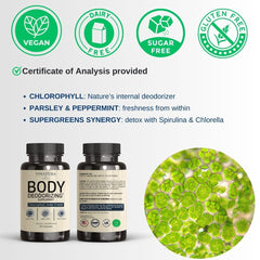 VINATURA spirulina chlorella blend highlighting greens for balance.