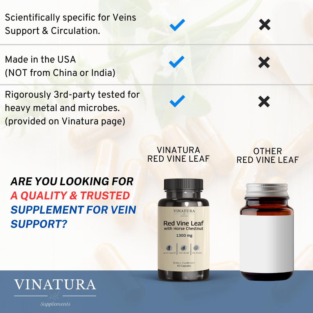 VINATURA USA-made facility label emphasizes quality and testing standards.