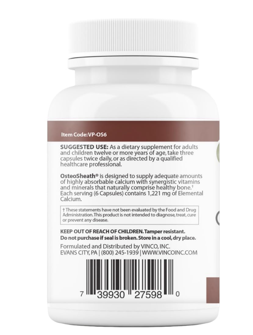 Vinco OsteoSheath4 capsules arranged for convenient daily use.