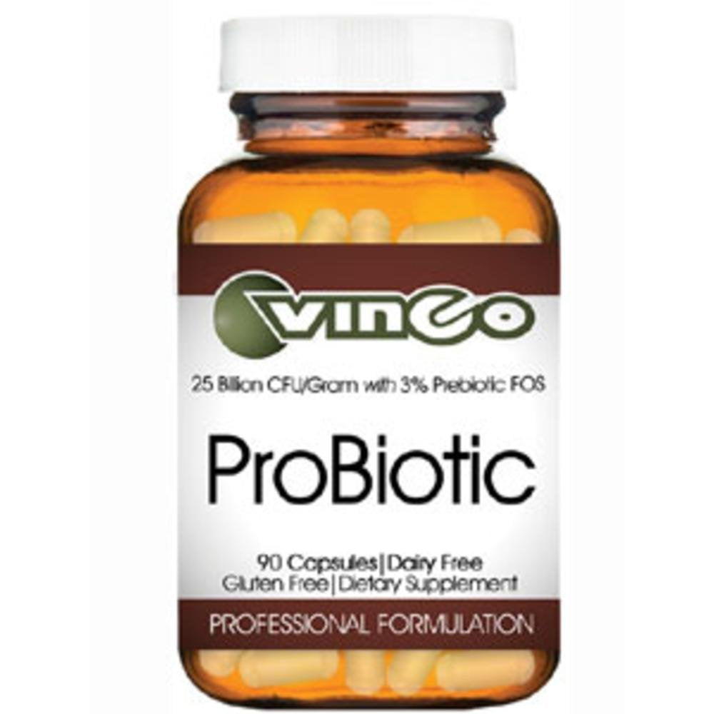 Vinco ProBiotic 25 Billion bottle promotes daily gut balance and probiotic support.