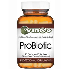 Vinco ProBiotic 25 Billion bottle promotes daily gut balance and probiotic support.