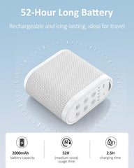 Vindsbay device shows 3.5 mm headphone jack for private listening anywhere.