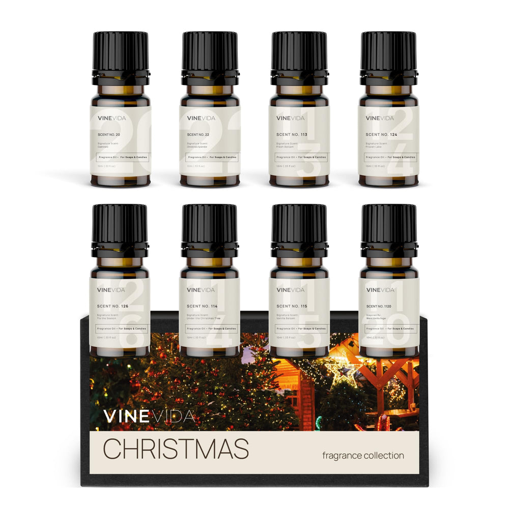 VINEVIDA Christmas candle scents set 1 for soy candles and home diffusers.