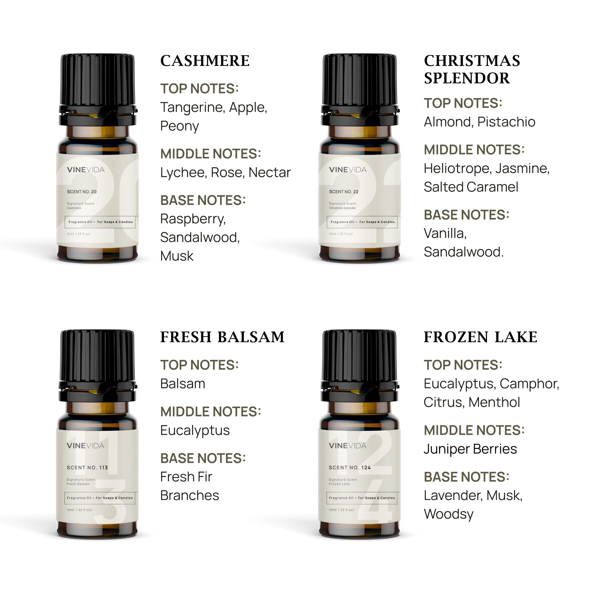 VINEVIDA fragrance oil collection image 2 for candle making and soap crafting.