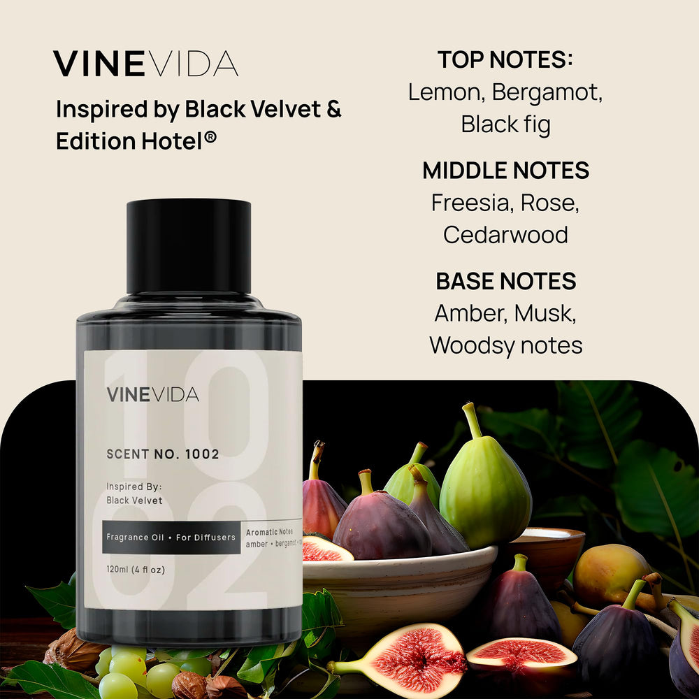 VINEVIDA No1019 diffuser bottle in a modern living space for everyday hotel sophistication.