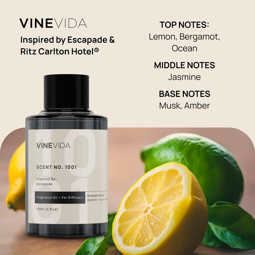 VINEVIDA No1007 elegant bottle for luxury hotel-inspired home fragrance.