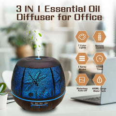 VinFucher Dragonfly seven-color light creates mood while diffusing.