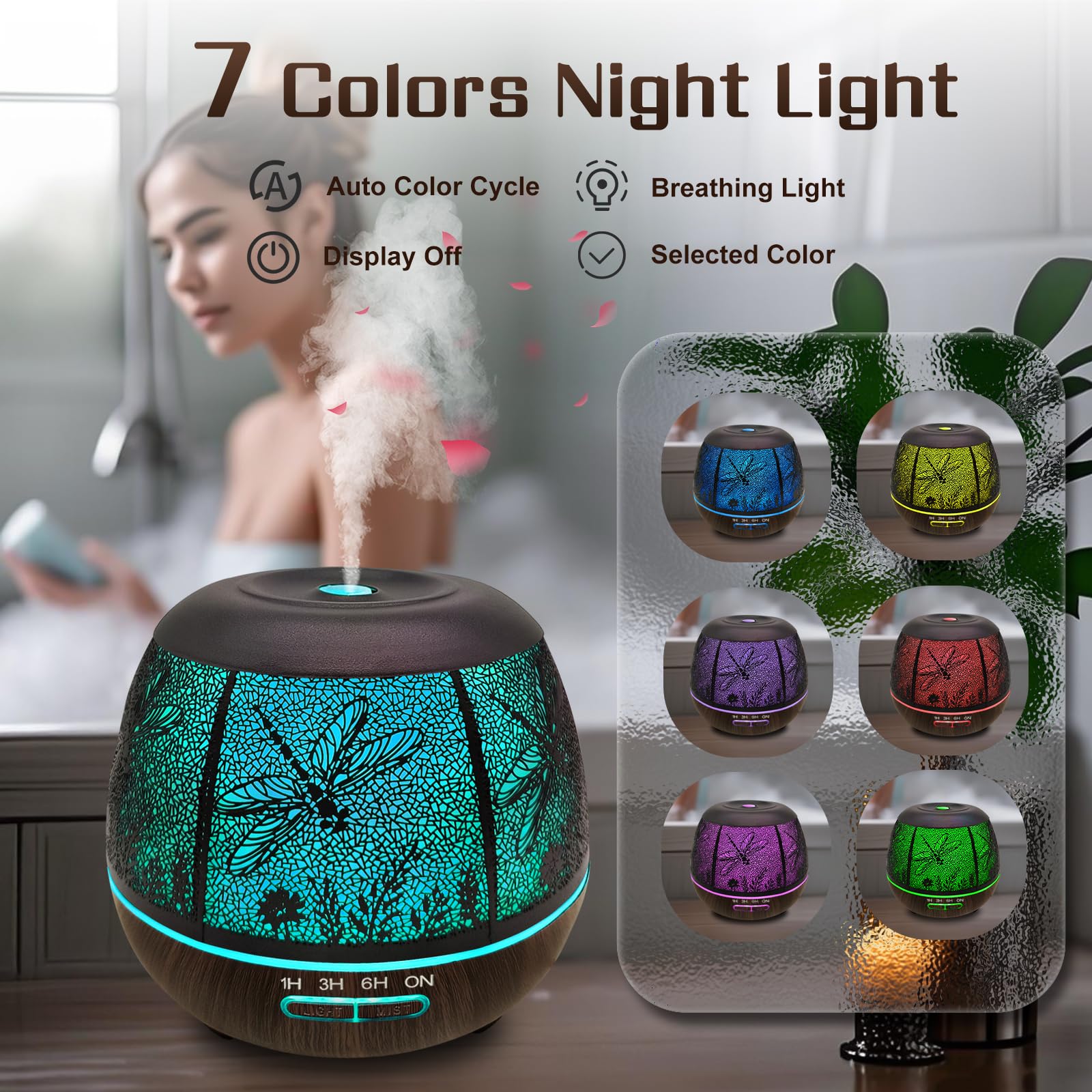 VinFucher Dragonfly ultrasonic technology delivers quiet, smooth mist.