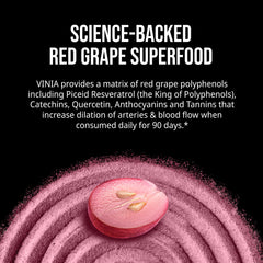 VINIA Resveratrol Heart Chews closeup of chewy texture and grape flavor.