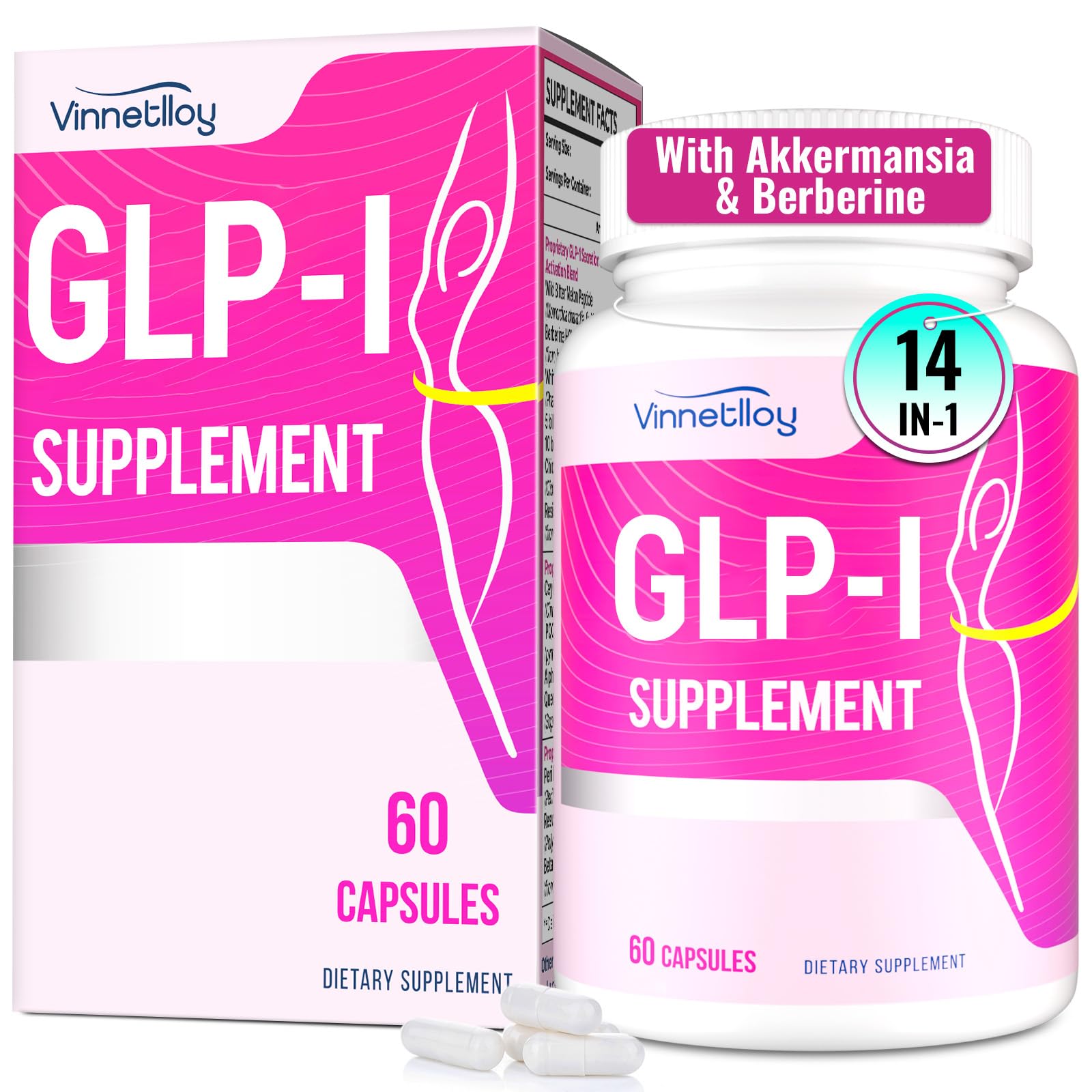 VINNETLLOY GLP-l bottle pour supports easy daily intake for digestion.