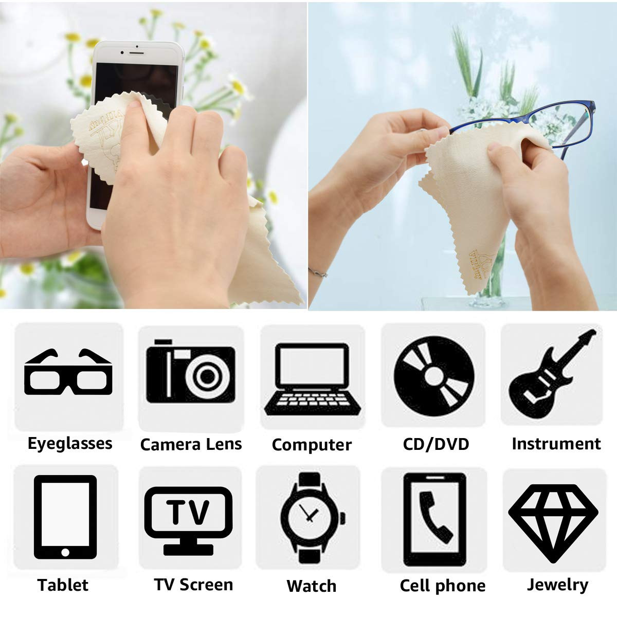 VIPbuy chamois cloth cleans tablets and LCD screens gently