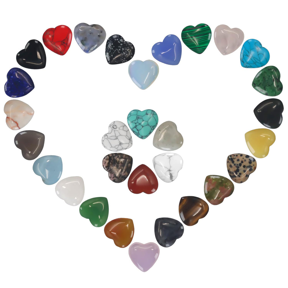 Piedras en forma de corazón de Virekm, amatista brillante para decoración serena.