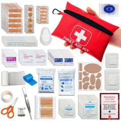VirKech small emergency first aid kit with case cover for easy storage.