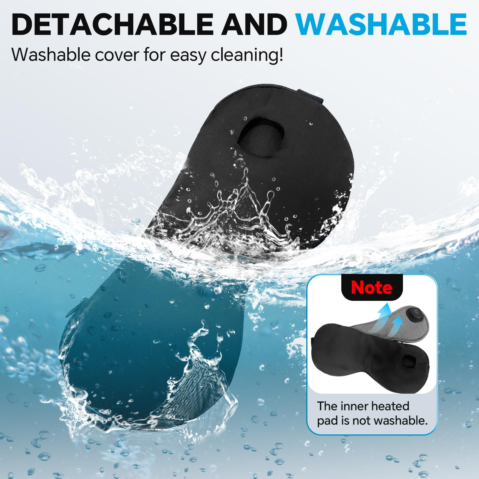 Visader detachable replacement eye cover included for easy cleaning.