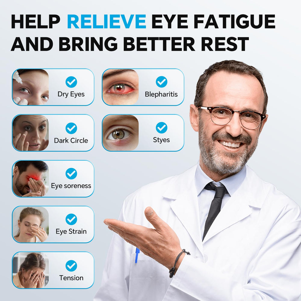 Visador graphene heating pad provides fast, even warmth for eye comfort.