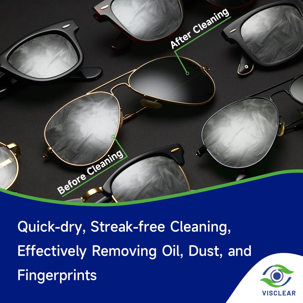 VisClear wipes safely clean sunglasses without scratches.
