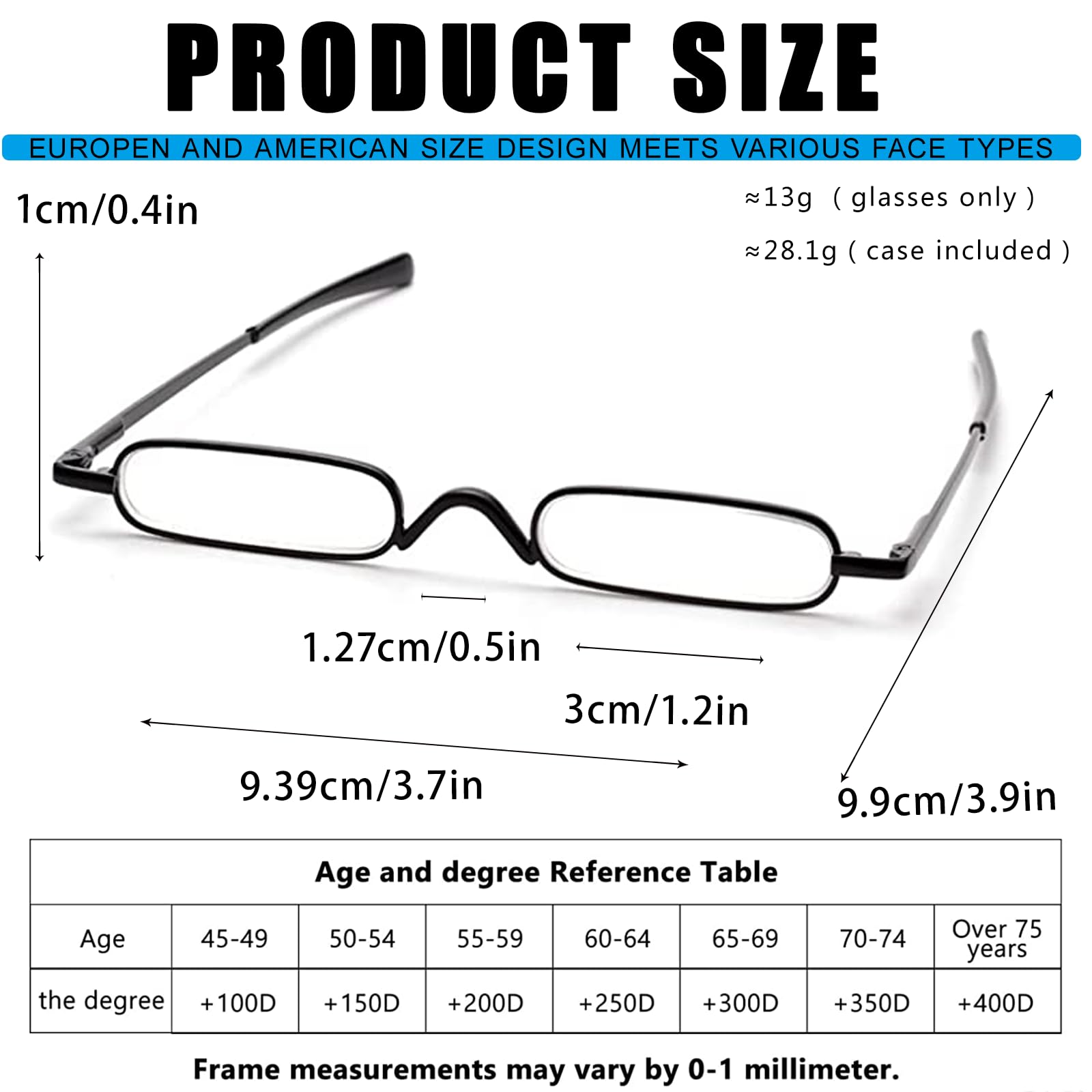 Viseng reading glasses case protects glasses during travel and storage