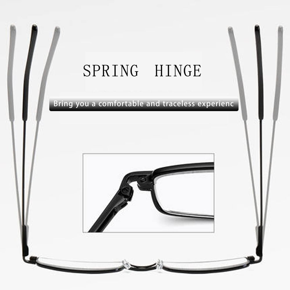 Viseng metal-exterior reading glasses provide a sleek look and reliable protection.