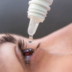 Visine Advanced Relief eye drops packaging shown for easy storage and on-the-go use.