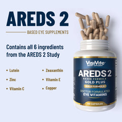 VisiVite AREDS 2 Plus capsules closeup for easy daily ingestion