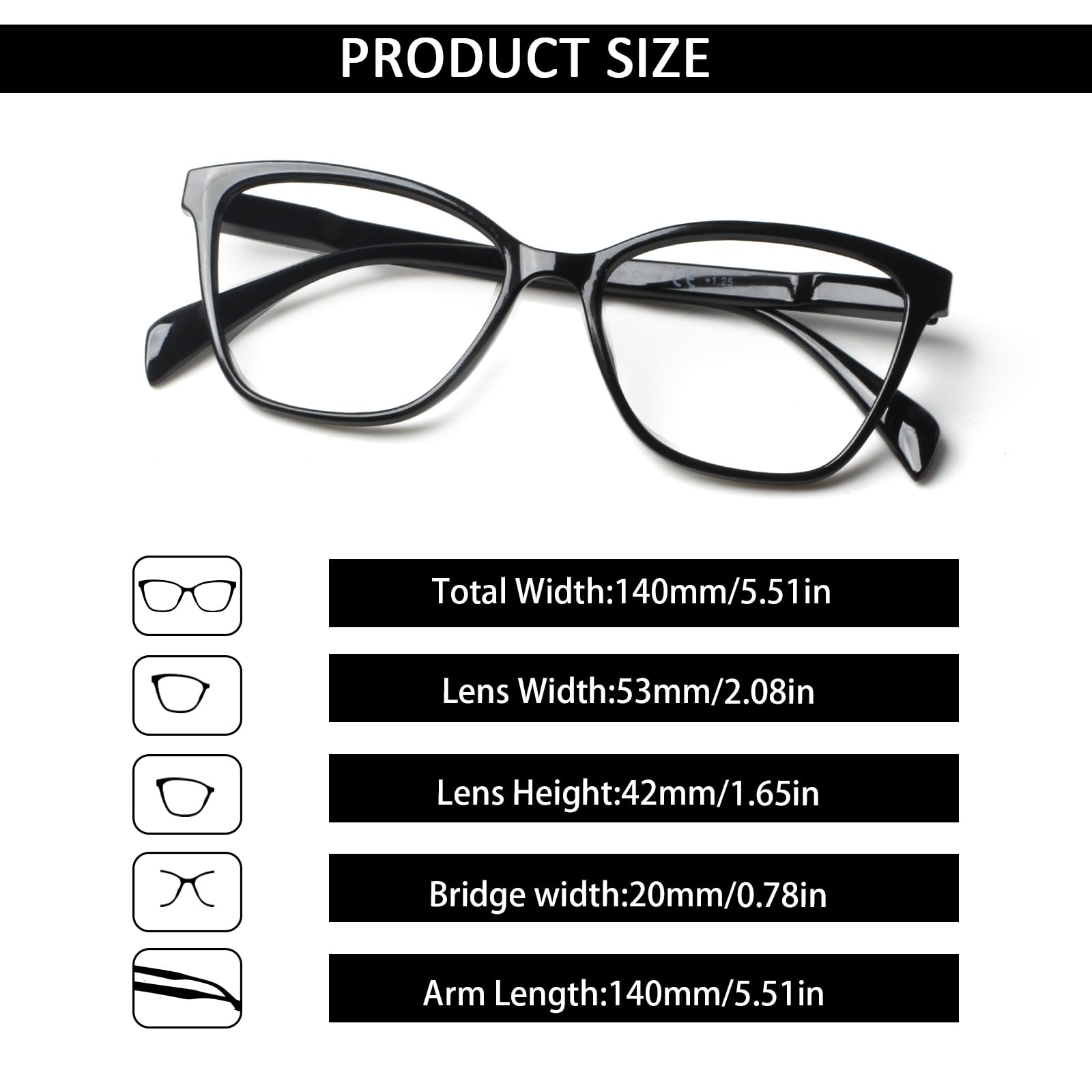 VisiWell four-pack progressive readers, side view, blue light filtering reduces screen fatigue.
