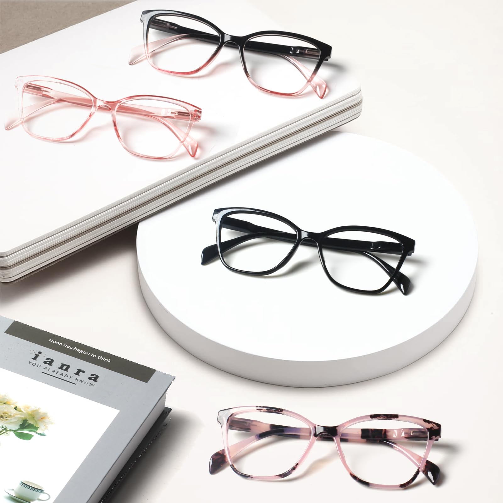 VisiWell progressive-reading-glasses spring hinges provide flexible fit