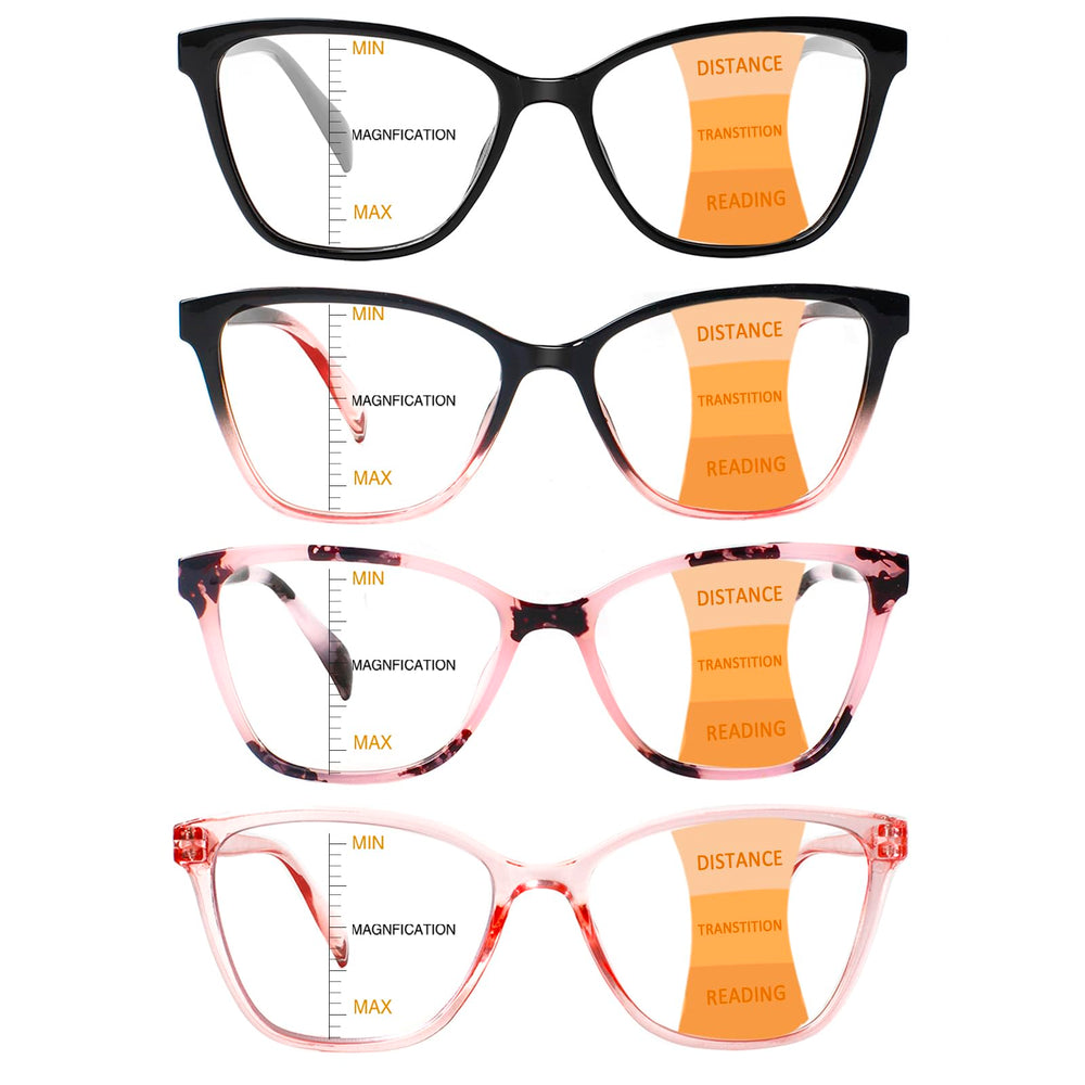 VisiWell progressive glasses with top-half vision for distance use