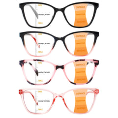 VisiWell progressive glasses with top-half vision for distance use