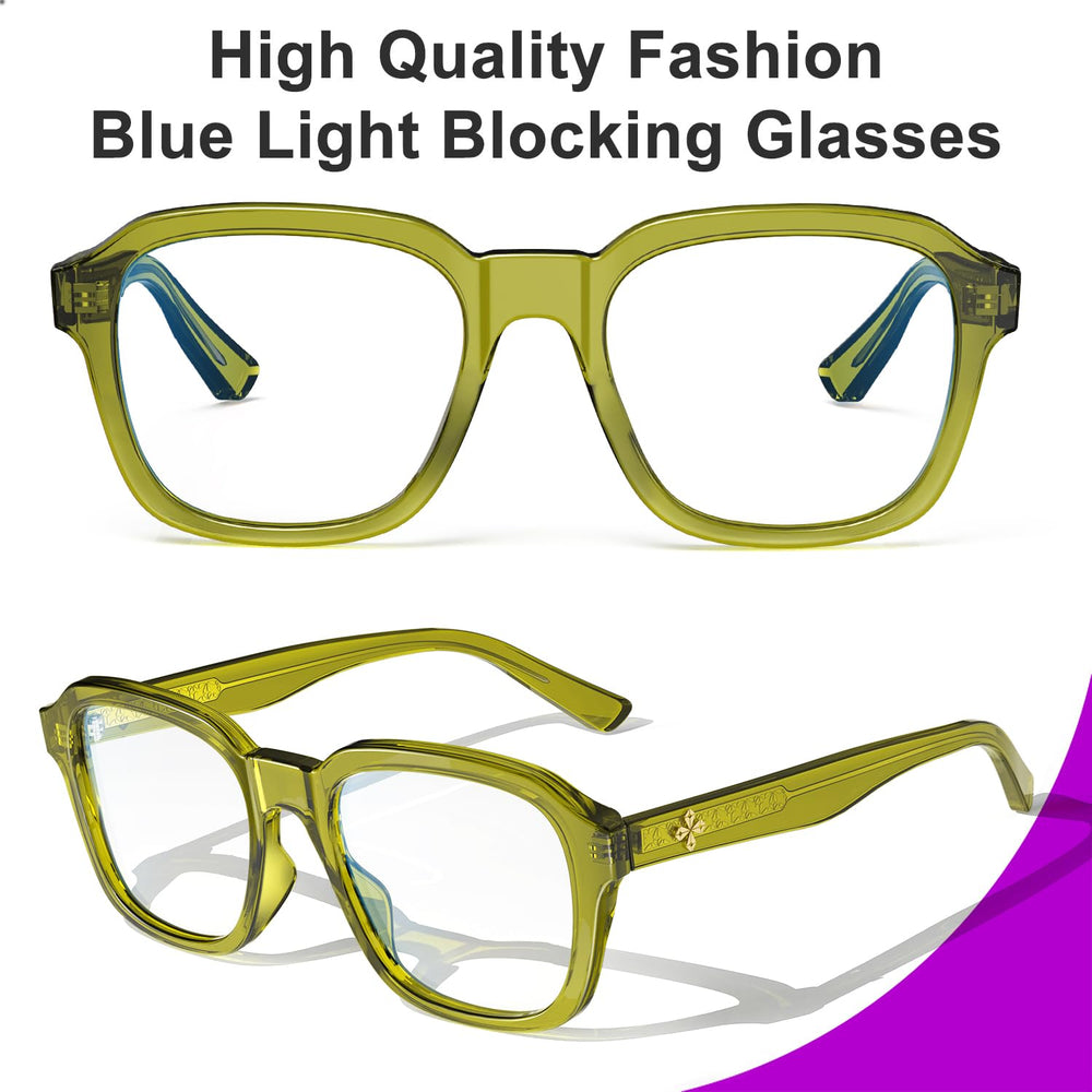 VISOONE Bennett blue light blocking lenses close-up for glare reduction