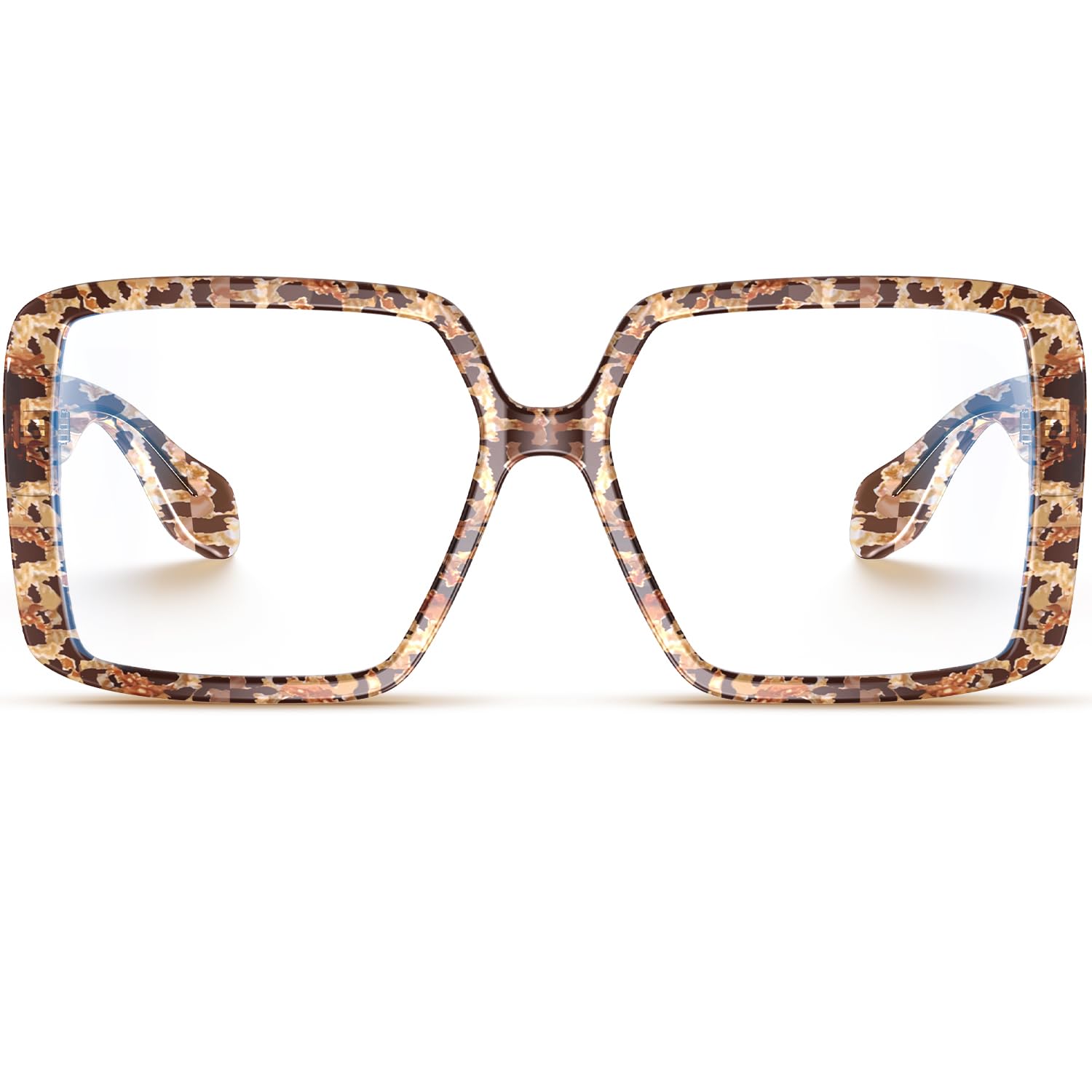 Visoone Harvard oversized frame front view with blue light protection for daily screen time.