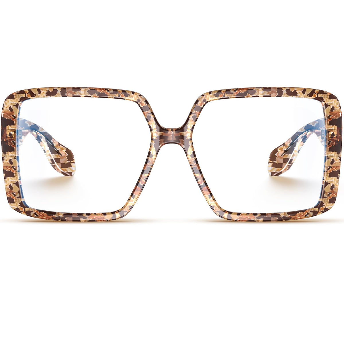 Visoone Harvard oversized frame front view with blue light protection for daily screen time.