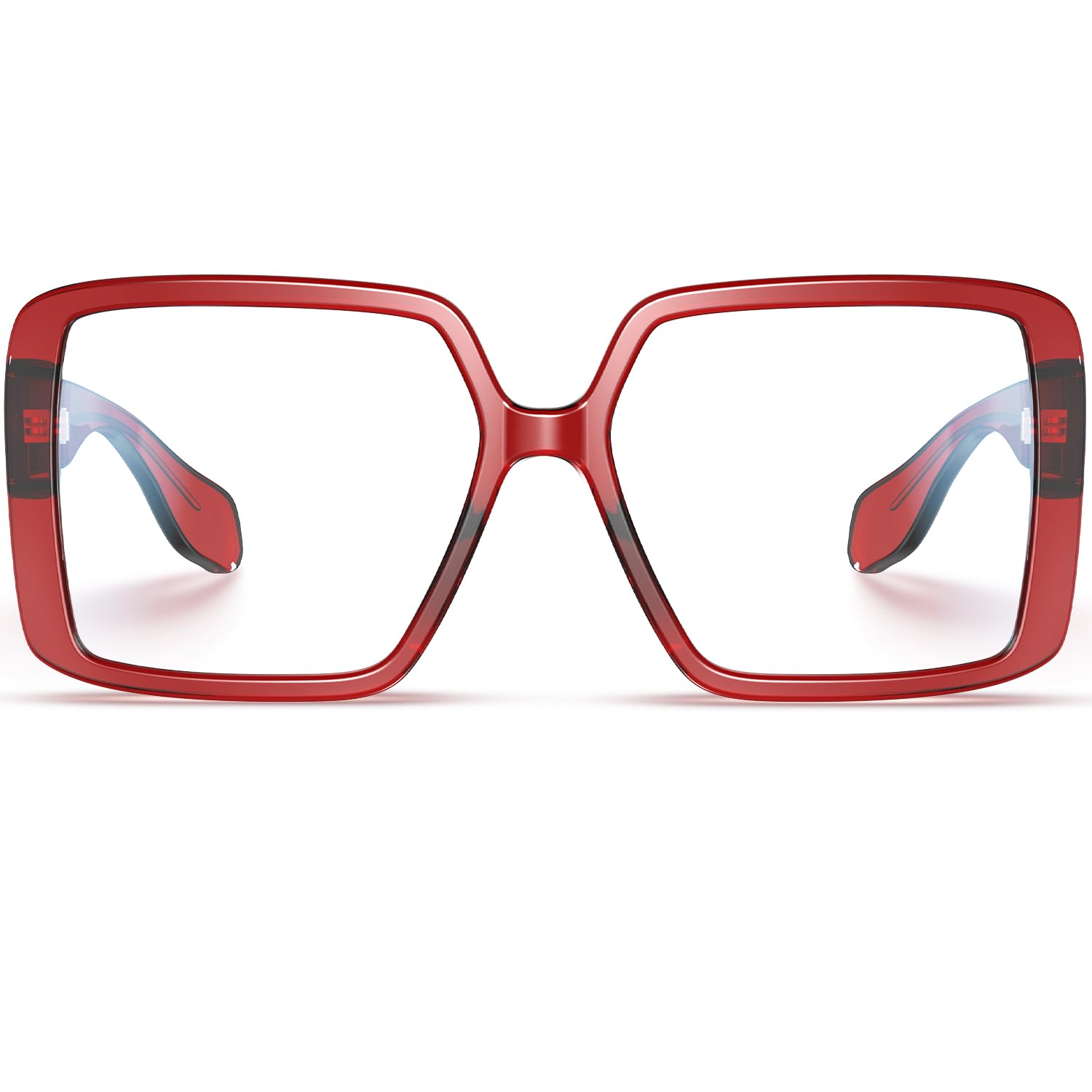 VISOONE Harvard oversized TR90 glasses front view for daily wear and style