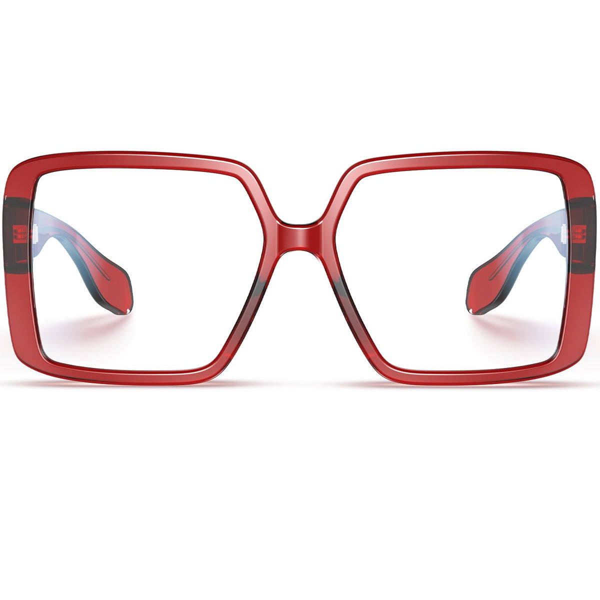 VISOONE Harvard oversized TR90 glasses front view for daily wear and style