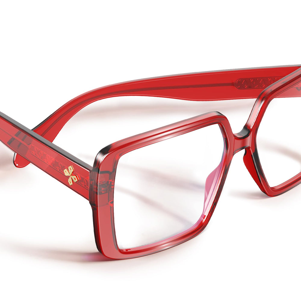 VISOONE Harvard oversized TR90 glasses worn on model for everyday look